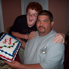 Austin and JJ on his 35th birthday