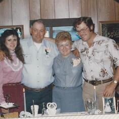 LeRoy and Janice's 25 wedding anniversary with daughter Patti and son Steve