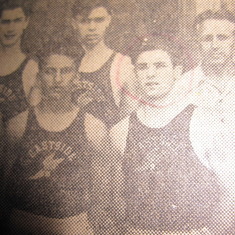 Bucky had his picture taken with his track teammates in the daily newspaper in Patterson, NJ in the 1940's. He's the one who's face is circled in red on the right side.