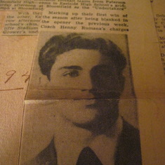 Bucky had his picture in the paper for his football accomplishments during the 1940's.
