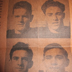 Bucky, Art Scolari and a few other players from the Eastside High School team in the 1940's.