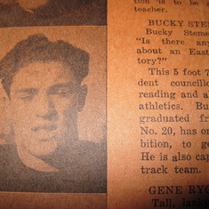 Bucky's picture was in the Patterson, NJ paper along with all of his other football teammates for an annual game with a rival high school.