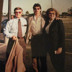 Bucky and Caroljane with their son, Jonathan in Santa Barbara, CA in the early 90's.
