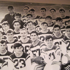 Mr. Stemer with his friend and fellow teacher/coach, Pat Menna and the Scarsdale High School football team from 1966
