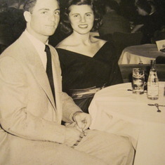 Bucky and Caroljane during the early years of their marriage at a club.