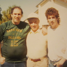 Bucky with his two sons, Dean and Jonathan Scott outside his home in Lake Worth, FL