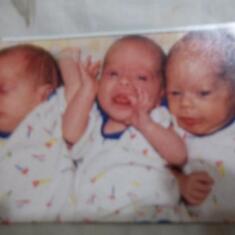 The Triplets - grandsons born on May 10,1988 from Susanna.