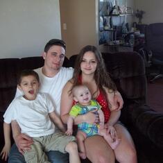 2012 Grandson Levi,and his wife Nicole and LeRoy’s two great grandson’s Justin and Phillip.