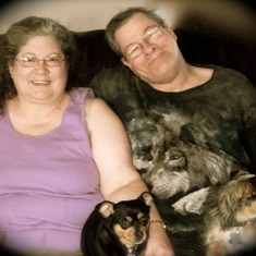 2012 daughter Susanna and hubby Jerry and two doggies.