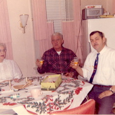 L to R: Mother-in-law; Laura; Father-in-law, Roy: Brother-in-law, Frank. 1950’s