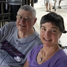 Beth and Les at the final Winston-Salem Dash home game of the 2018 season