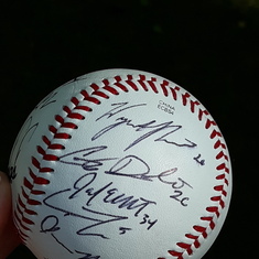 2019 game ball autographed by the Winston-Salem Dash