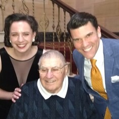 Les with Nick Hilscher and Hannah Truckenbrod at a Glenn Miller Orchestra concert