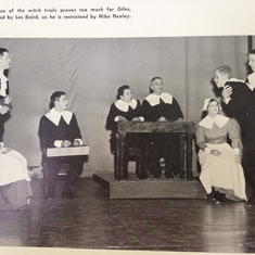 As Giles in "The Crucible" on the Palmer High School stage, circa 1964