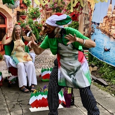 Jan's Italian Birthday Party was perfect for Les' Commedia! ...August 2020