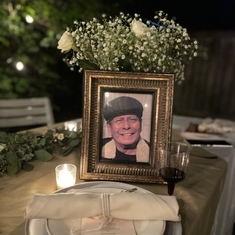 Dad’s place at the table....granddaughter’s backyard dinner treat Sept 27, 2020