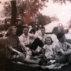 Summertime Picnic. Mable, Lester, Vivian,Thurman, Linette and Ronnie relax in the shade