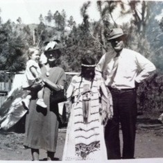 Oscar and Mable with little Linette, in The Black Hills with a Lakota woman.
