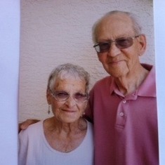 Les and Viv in Yuma, still in love after all these years...74 years to be exact. Wow!