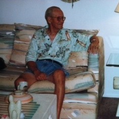 Lester relaxing at home in Yuma, Arizona