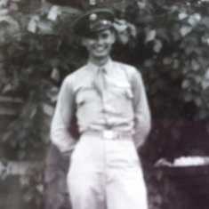 Truette Brown, Lola Jean's husband, in his Airforce uniform during WWII
