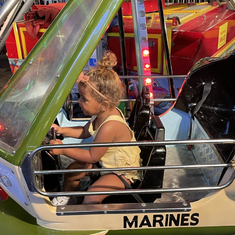 Lexi picked this helicopter kiddie ride!