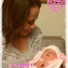 The day aislynn was born..nanny was once again so proud...
