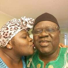 Ohhh how I love this man.getting a kiss from his oldest daughter