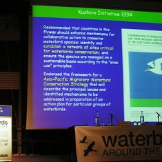 Impressive plenary at the Waterbirds Around the World Conference, Edinburgh 2004