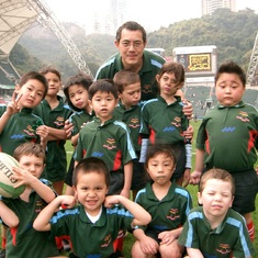 Flying Kukri's team at the Hong Kong Rugby Seven event in 2005