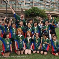 Lew and the rugby team at the Tai Po Dragons Festival, season 2007-2008