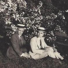 John Maggilini with unknown friend 1920s