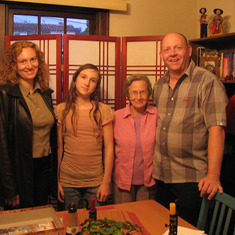 Rhoda, Camille, Ma and John at Camille's birthday 2006
