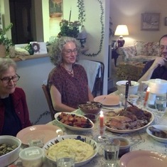 Ma, Rhoda and Ben giving thanks