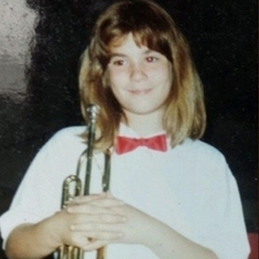 Lia never stopped playing her trumpet.
