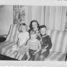 1949 - 8 years old, with her mom Edythe and the oldest of her four siblings, David and Dick