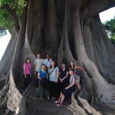 Our group in front of a big baobab tree