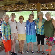 Another family reunion with all the Burge sisters!  Left to right: Aunt Fay Herrara, Aunt Mylene Collins, Aunt Sue Padgett, Aunt Irene Miller, my Momma, and Aunt Helen.