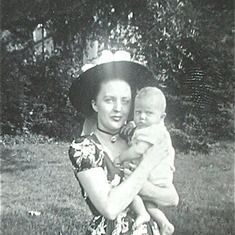 Lila with son Vincent in Central Park N.Y.