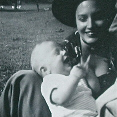 Lila with her son Vincent in Central Park N.Y.