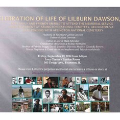 Lilburn Dawson Jr Celebration of Life Announcement