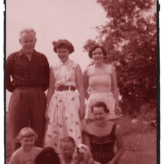 Caissie Cape, (probably 1957)
Norm, Norma, Jessie
Susan, (with Cindy); Anne, (with Pudsy); and Lillian, looking glam!