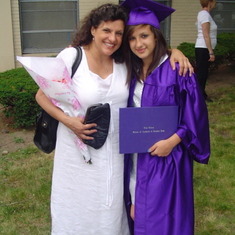 Mom with a happy middle school graduate, Malia