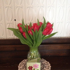 Tulips from Lillians friend Dicky Brand, from Holland