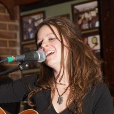 Lily, singing her songs at the Duck! 