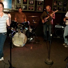 Jamming with the band at Sunday Open Mic!