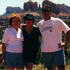 Mom, Johnny, and Marsha at the Grand Canyon.