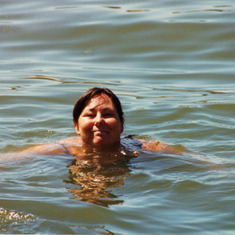 Swimming at Lake San Antonio (or was it Nascimiento?)