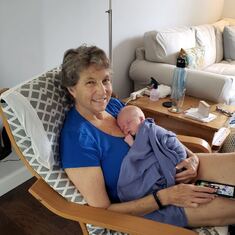 Grammie with a newborn James