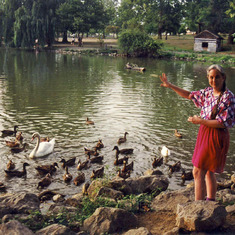 Linda Feeding Geese